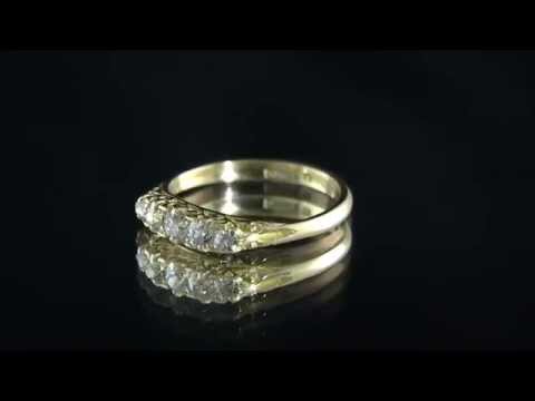 MTC004 Five Stone Antique Engagement Ring