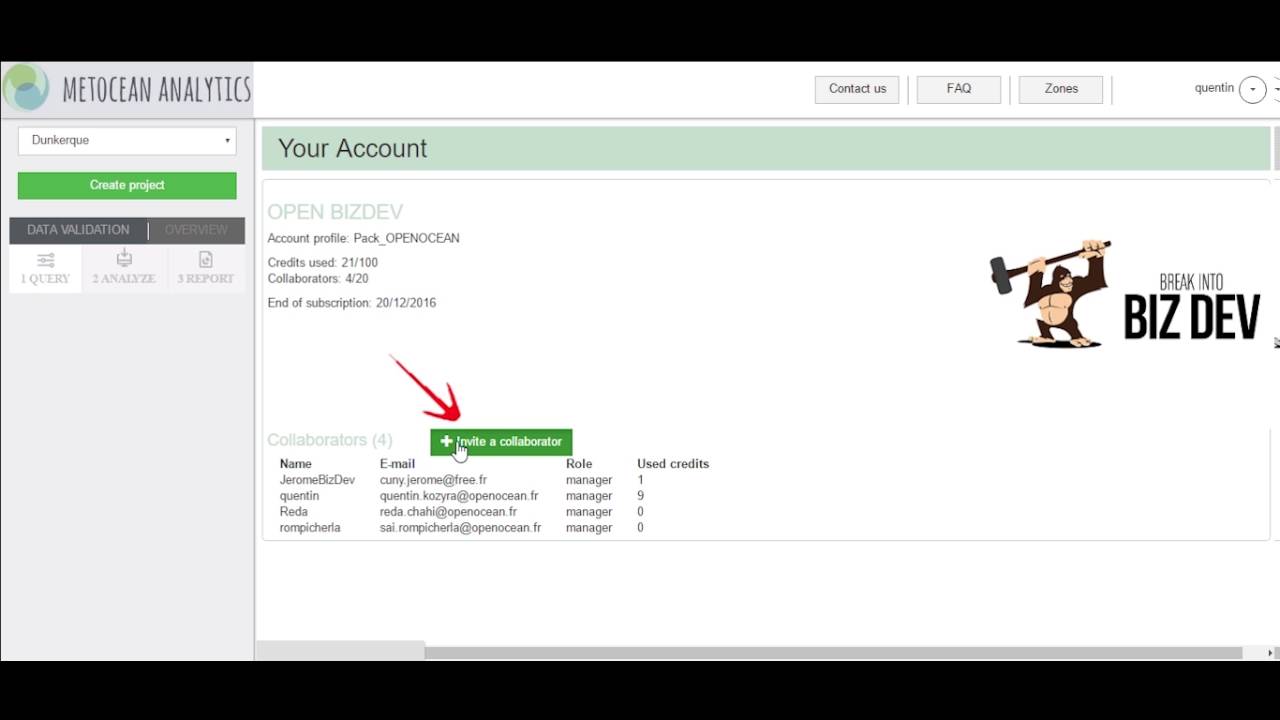 Metocean Analytics®: Profile Management
