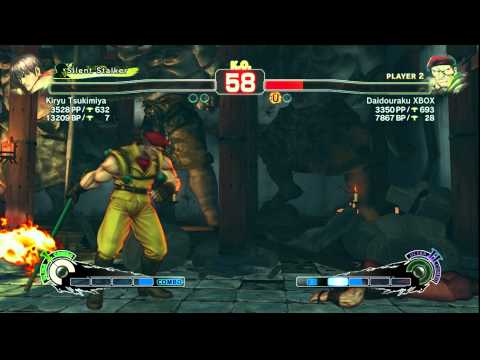 USFIV~ Guy (Kiryu Tsukimiya) vs.  Rolento (Daidouraku XBOX) HD