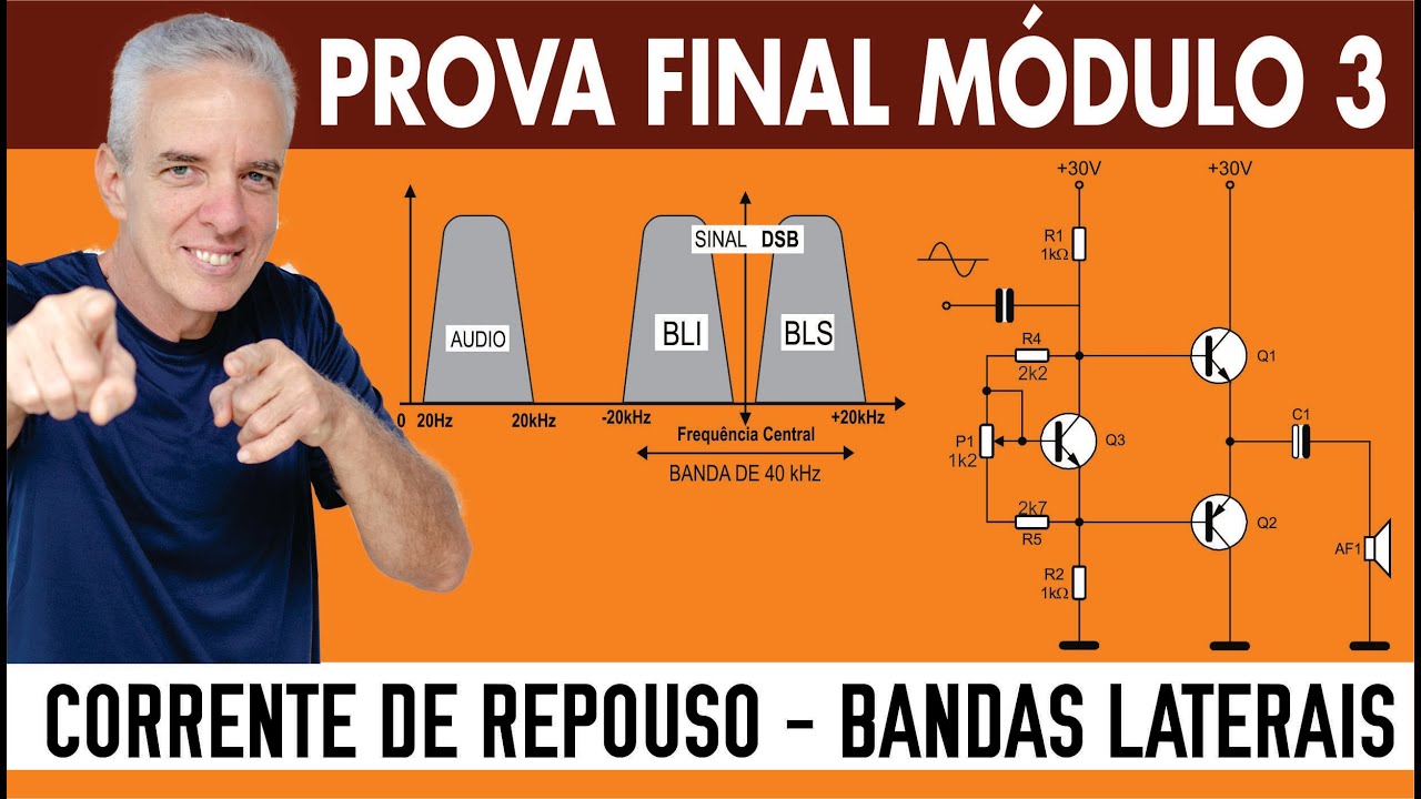 PROVA FINAL DE MÓDULO 3 - DISTORÇÃO CRUZADA - BANDAS LATERAIS - ANÁLISE DE DEFEITOS AMPLIFICADORES