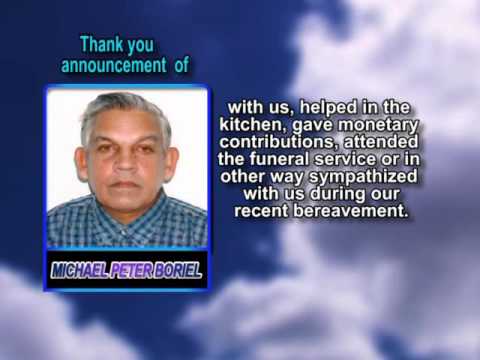 Michael Peter Boriel thank you