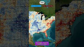 🛰️ This Satellite Image Shows Where Vegetation Is Under Heat Stress #satellite