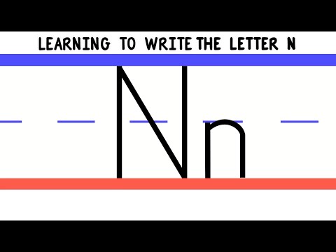 Write the Letter N - ABC Writing for Kids - Alphabet Handwriting by 123ABCtv