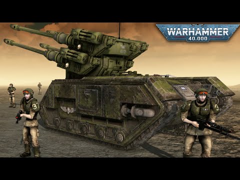 WARHAMMER 40K CINEMATIC BATTLE - Imperial Guard vs Tau Empire (4K UltraHD)