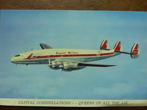 1950's, Capital Airlines, promo film, Lockheed Constellation and Douglas DC-4 aircraft