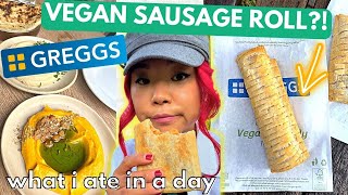 CHEAPEST Takeout Vegan Meal in UK?! GREGGS VEGAN TASTE TEST / Vegan What I Ate in a Day VLOG