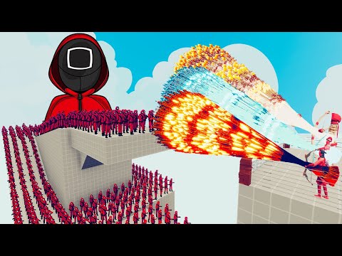 100x GUARD (SQUID GAME) + 2x GIANT vs 3x EVERY GOD - Totally Accurate Battle Simulator TABS