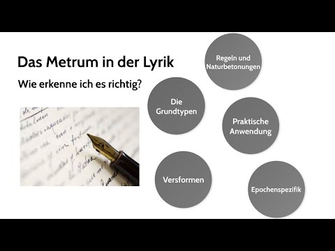 Das Metrum in der Lyrik