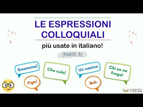 LE ESPRESSIONI COLLOQUIALI PIÙ USATE IN ITALIANO (parte 3)