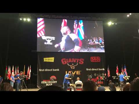 Europe‘s Strongest Man 2018 - Log Lift World Record Attempt 230kg - Eddie Hall