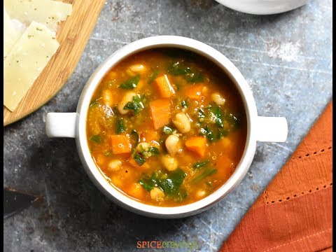 Dump-and-Start Minestrone Soup in Instant Pot (gluten-free)