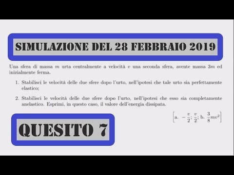 SIMF - Urti in una dimensione - 28feb19, Quesito 7 - Simulazione di seconda prova