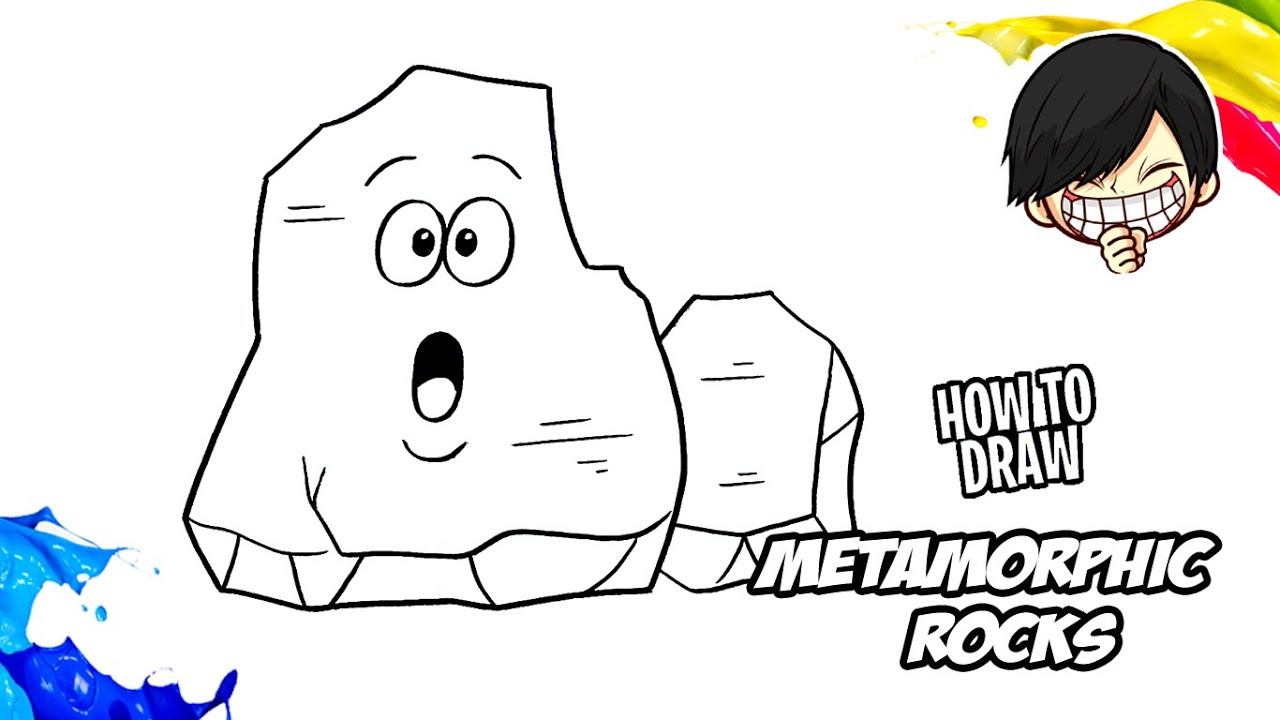 How to draw Metamorphic Rocks Cartoon