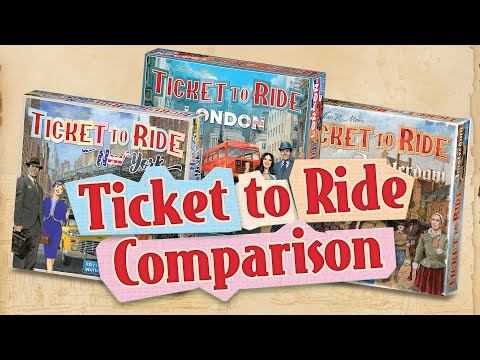 Comparison of Ticket to Ride New York, London and Amsterdam