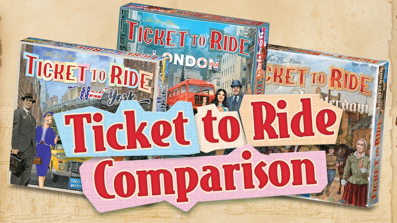 Comparison of Ticket to Ride New York, London and Amsterdam