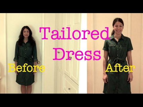 Vestido sob medida antes e depois