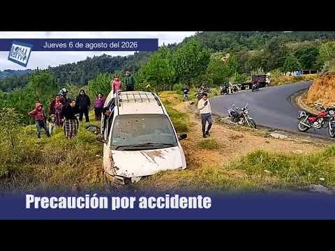 Precaución en ruta Comitancillo–San Marcos por accidente vial