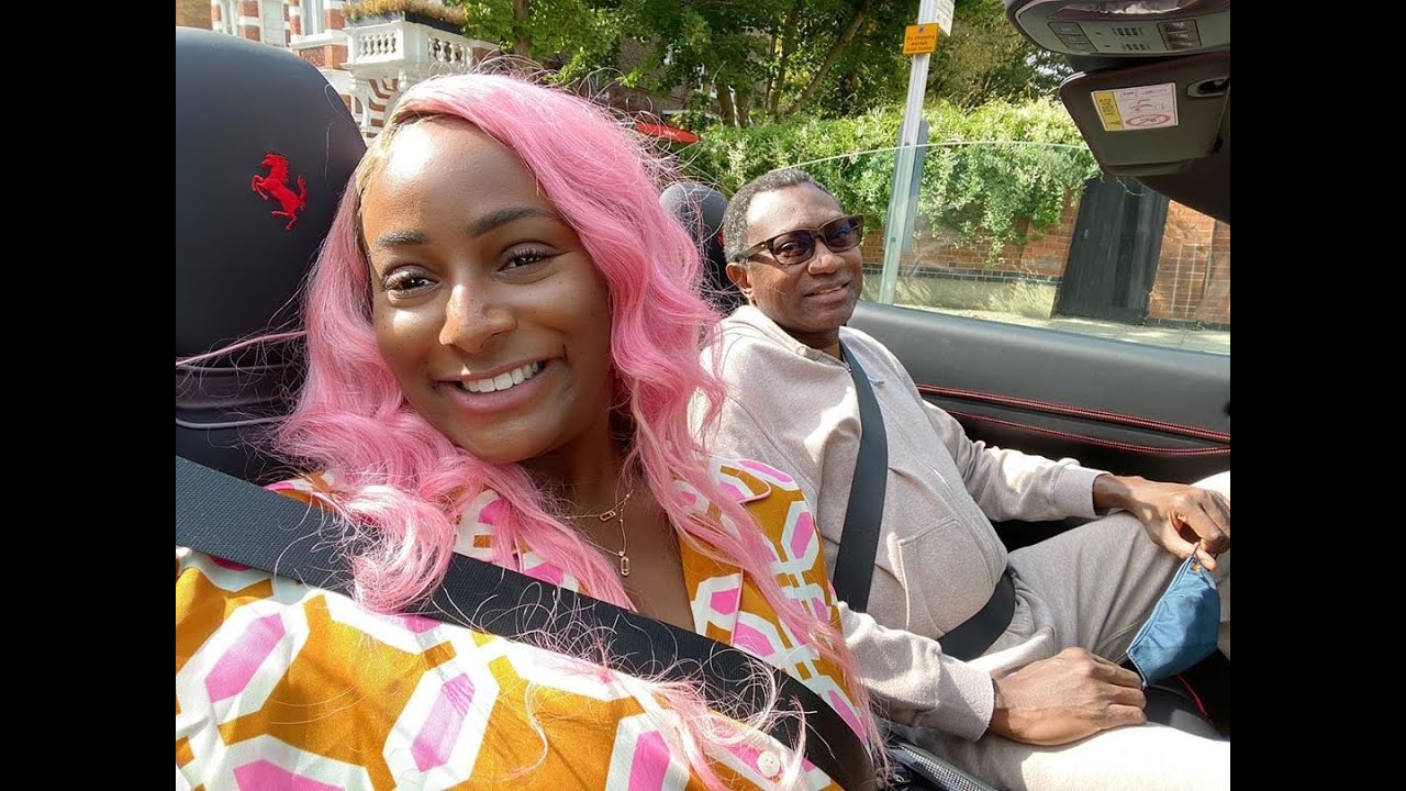DJ Cuppy Takes Her Ferrari Portofino On A First Drive, Says Her First Passenger Is Femi Otedola