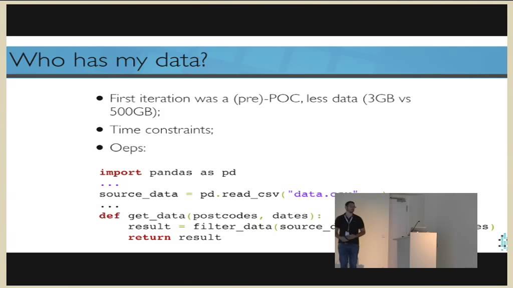 Giovanni Lanzani - Python and pandas as back end to real-time data driven applications