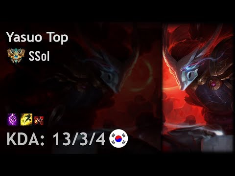 Yasuo Top vs Jayce - SSol - KR Challenger Patch 7.20