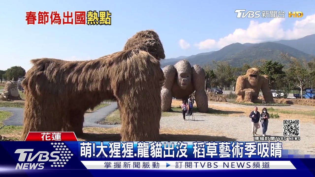 萌!大猩猩、龍貓出沒 稻草藝術季吸睛