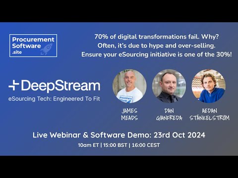 DeepStream | Live Demo | eSourcing software