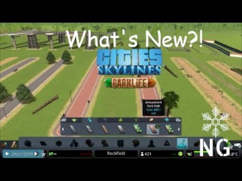 Cities Skylines: PARKLIFE DLC! WHAT'S NEW FOR CONSOLE PLAYERS?! + Path Formula that fits buildings!
