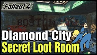 Fallout 4: Diamond City Secret Loot Room Location!