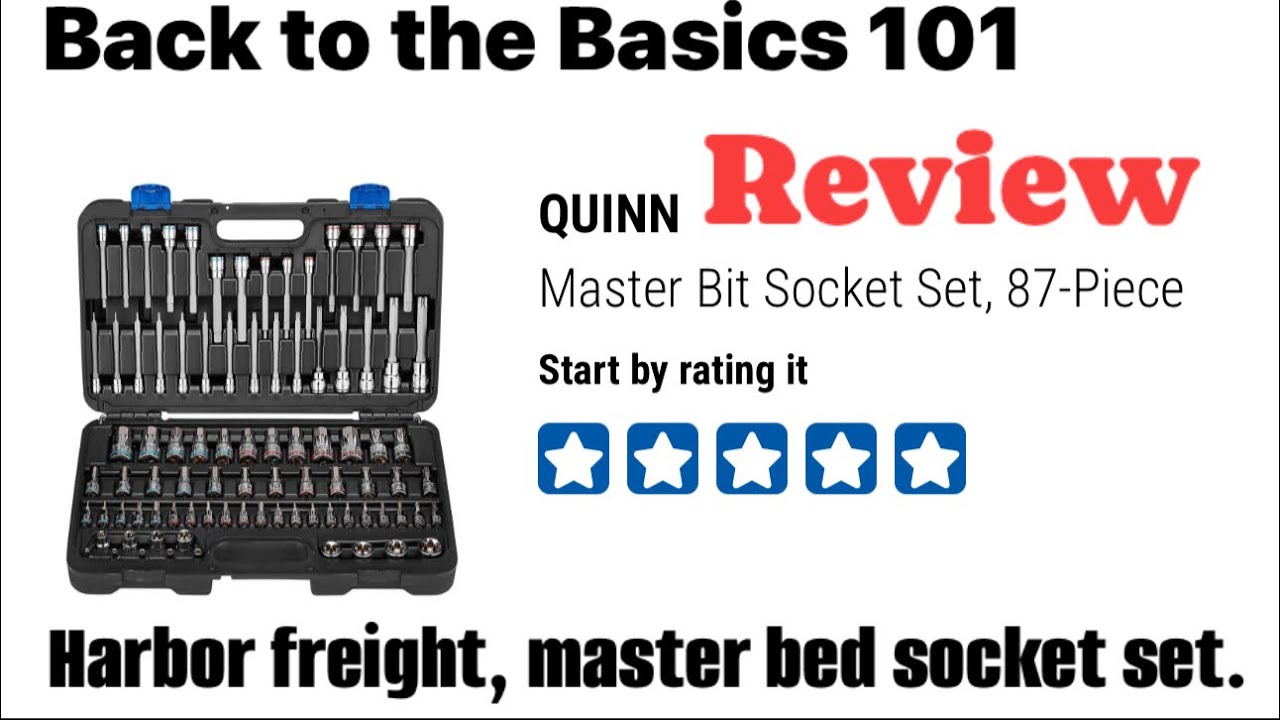 QUINN Master Bit Socket Set, 87-Piece harbor freight review ￼