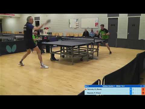 Rienk Taborsky vs Peter Waenink | Tafeltennis Zwolle - Effekt '74 | Hoofdklasse 26-11-2022