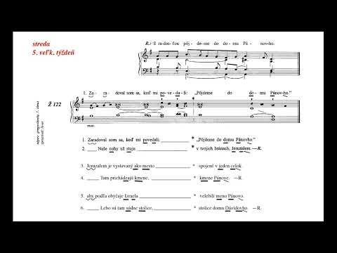 Žalm 122 - streda, 5. veľk. týždeň - "S radosťou pôjdeme do domu Pánovho"