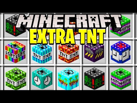 Minecraft EXTRA TNT MOD |  THE MOST POWERFUL TNTS IN MINECRAFT *WOW* (Showcase Mod)