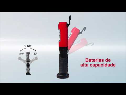 VIDEO    - Lámpara portátil articulada cob led 500lm