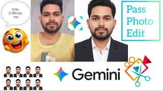Passport Size Photo in 1 Minute with Gemini AI #gemini #editing ‎⁨@Techamith143⁩