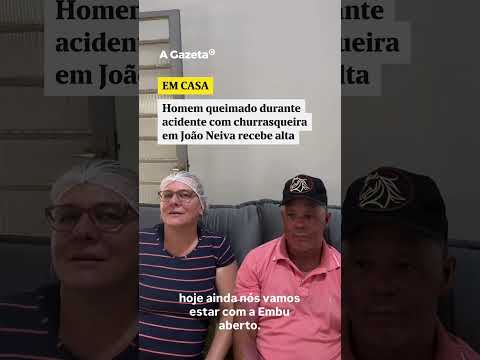 Homem queimado durante acidente com churrasqueira em João Neiva recebe alta  #shorts #noticias