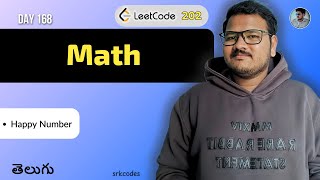 YouTube video 'Leetcode 202: Happy Number in Telugu | Set, Floyd’s Cycle Detection | Python DSA | srkcodes'