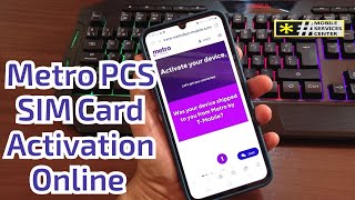 Metro PCS SIM Card activation online - The Official Site