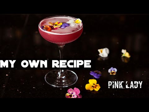 cocktail recipe || pink lady || my own recipe