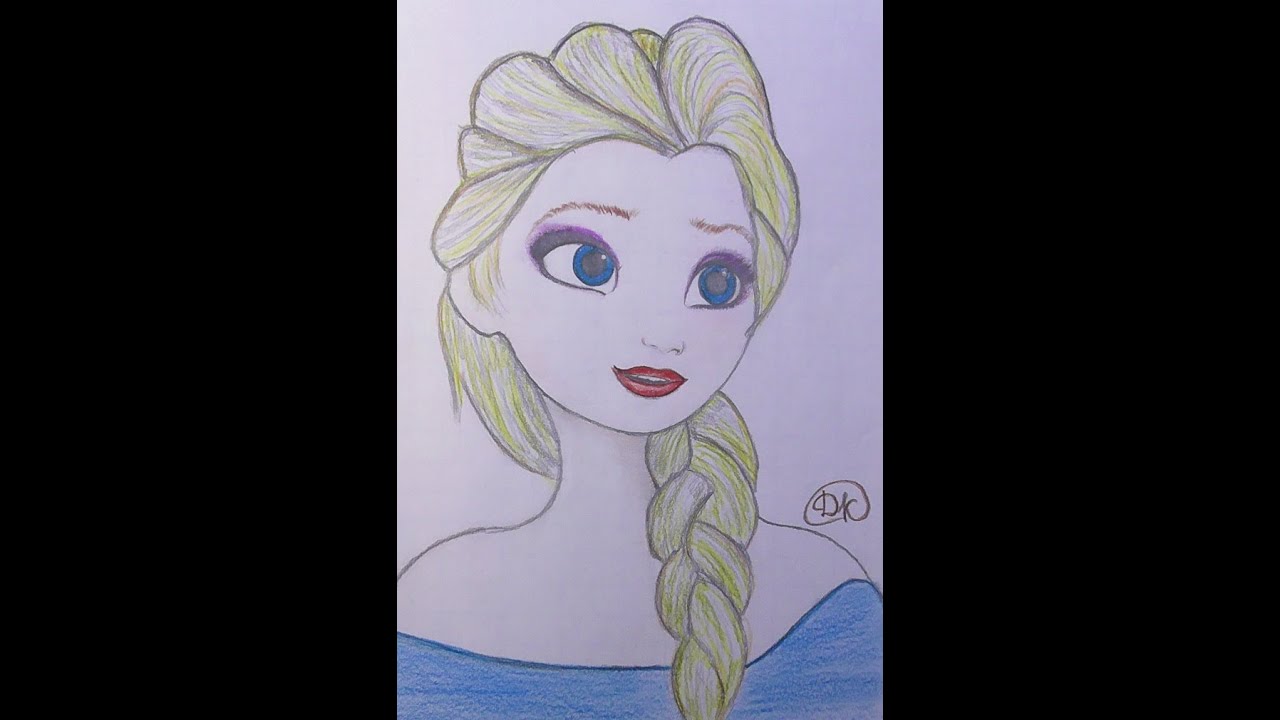 Как нарисовать эльзу и анну карандашом легко и красиво