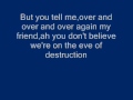 Eve of Destruction(Lyrics) 