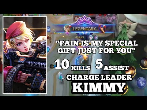 KIMMY CHARGE LEADER | 1-2-2 GAMEPLAY | 8 MINUTES END THE GAME| MOBILE LEGENDS