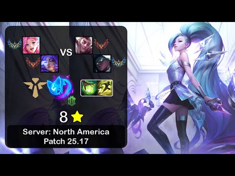 Seraphine Support + Yunara vs Rakan + Senna - NA Challenger - Patch 25.17