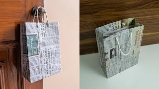 HOW TO MAKE A STRONG PAPER BAG WITH NEWSPAPER (HIGH WEIGHT CAPACITY!)