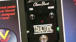 Video thumbnail for Visual Sound Truetone Clean Boost Guitar Pedal Summer NAMM Demo by Sweetwater