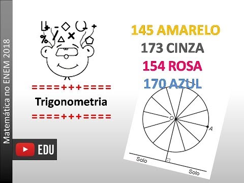 TRIGONOMETRIA ::: ENEM 2018 ::: 145 Amarelo :: 170 Azul :: 173 Cinza :: 154 Rosa