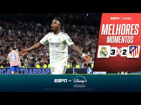 Gols e lances de Real Madrid x Atlético de Madri
