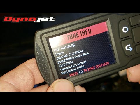 reflashing the Honda Grom ECU with DynoJet  Power vision 3 ( or pv3 ) PV3-16-01