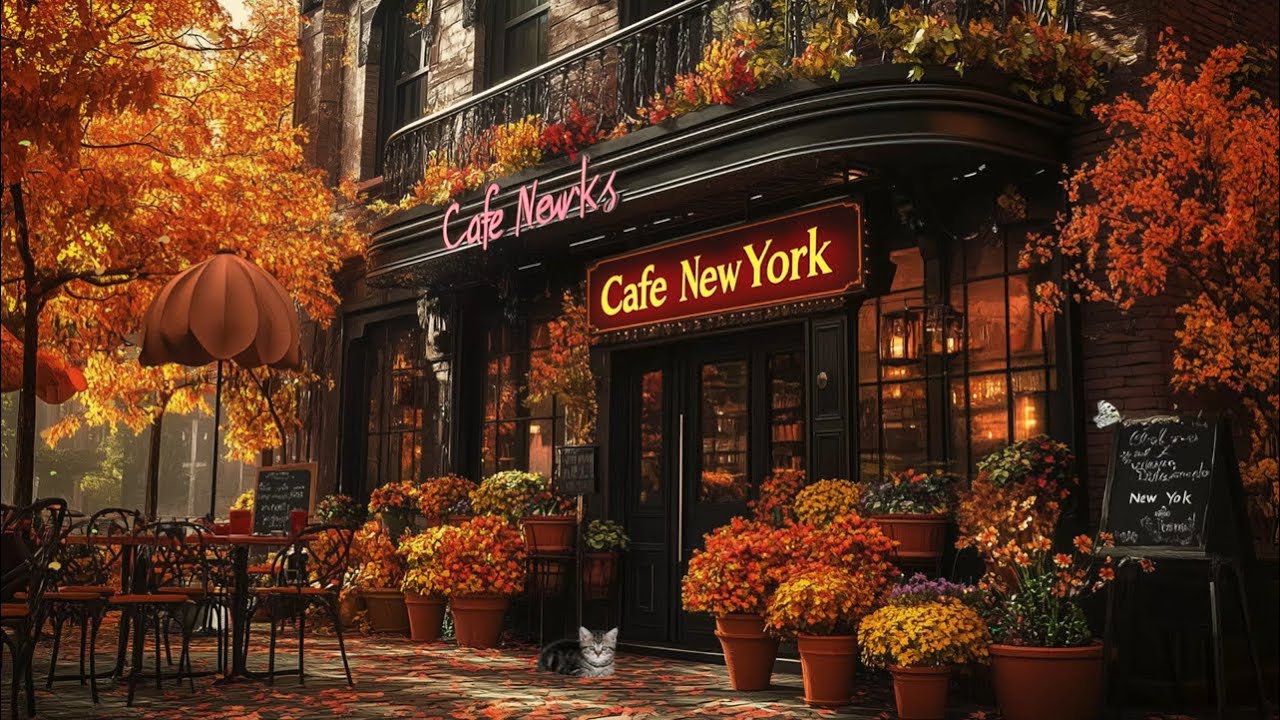 Autumn Bossa Nova Jazz: Cozy Café in New York, Warm Ampience, Jazz Music for Work, Study, Relaxation