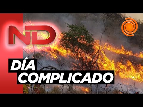 Bomberos COMBATEN el FUEGO en Chancaní y tratan de evitar un REINICIO en San Marcos Sierras