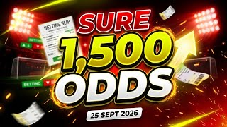 Football Predictions Today | FREE Betting Tips | 1,500 Odds 🔥 | Over 1.5 Goals.